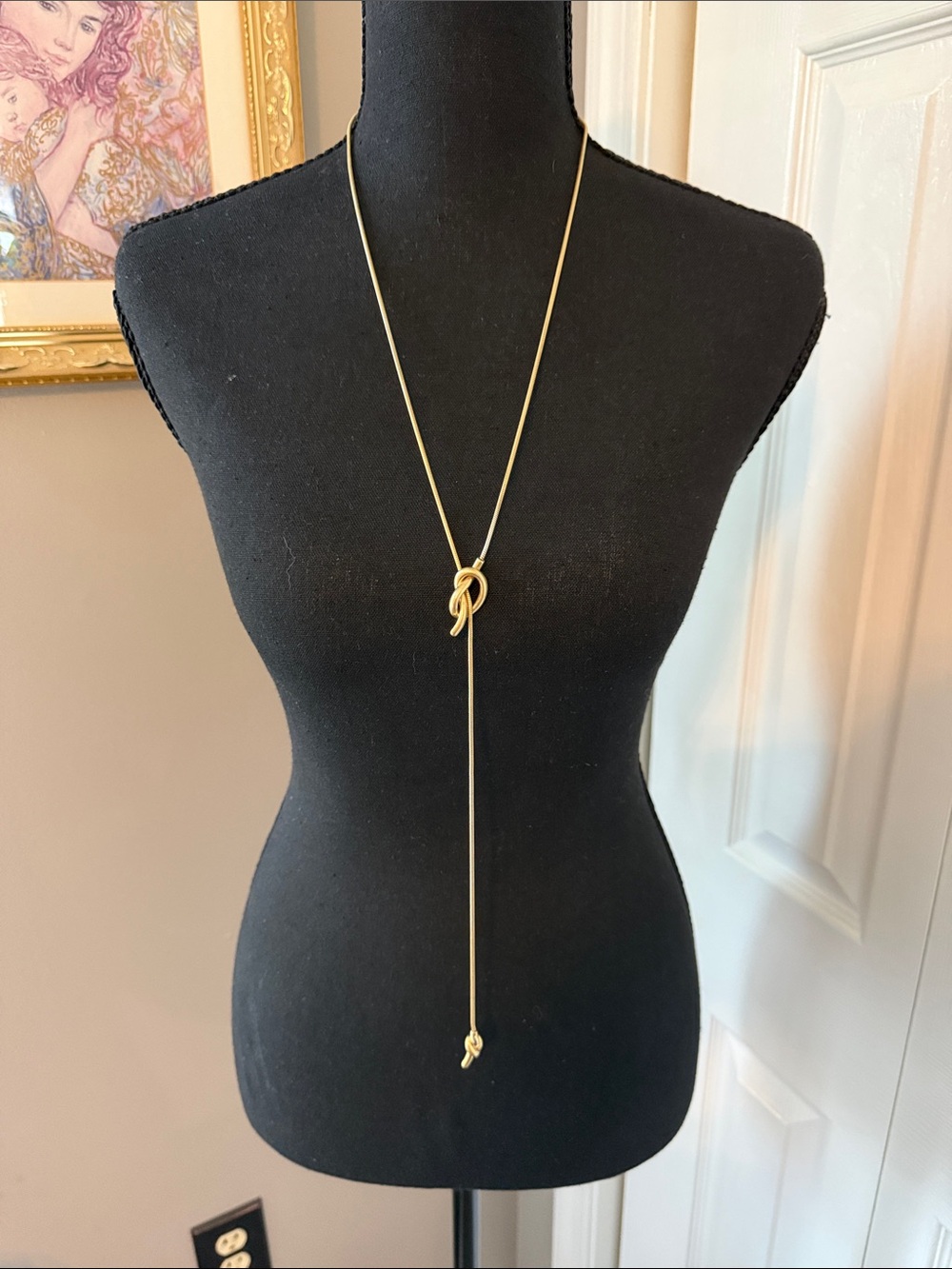 Madewell Gold Knot Lariat Necklace